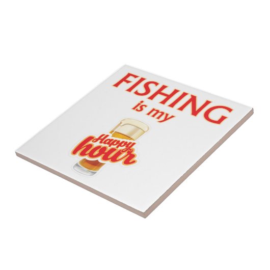 魚釣りは私の幸せ タイル (側面)