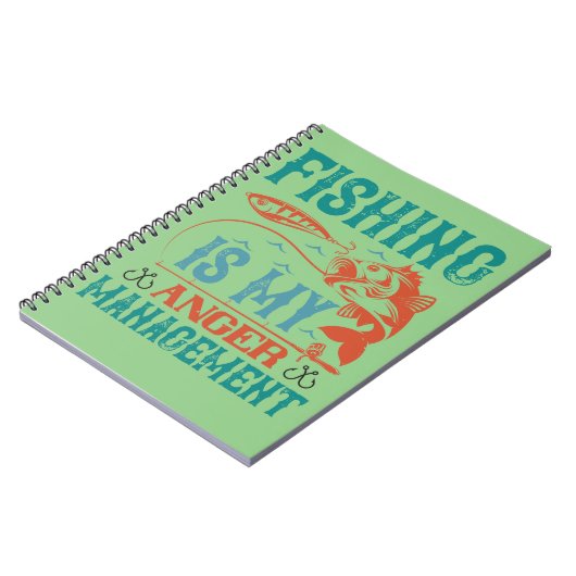 魚釣りは私の怒りの管理 ノートブック (左側)