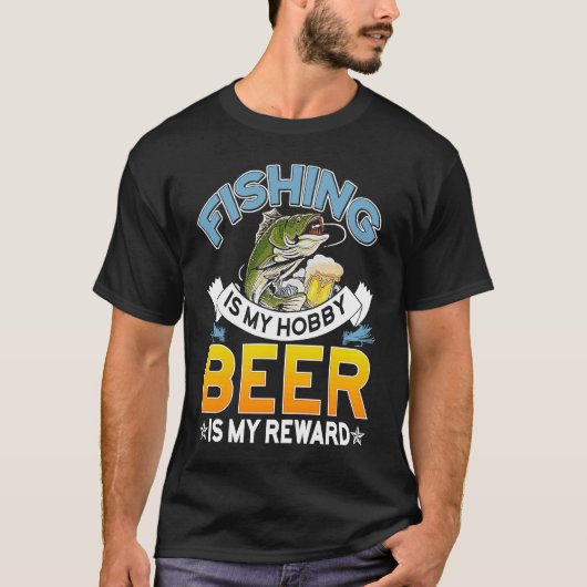 魚釣りは私の趣味のビールは私の父の日は報酬 Tシャツ (正面)