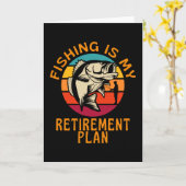 魚釣りは私の退職後の計画 カード (黄色い花)