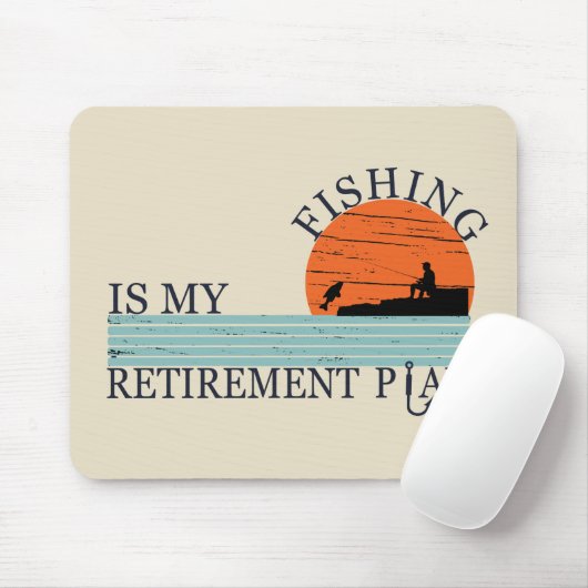 魚釣りは私の退職計画ヴィンテージ マウスパッド (マウス)