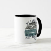 魚釣りは私の退職計画ヴィンテージ マグカップ (正面右)