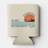 魚釣りは私の退職計画ヴィンテージ 缶クーラー (裏面)