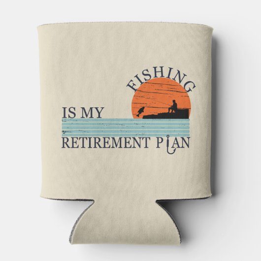 魚釣りは私の退職計画ヴィンテージ 缶クーラー (裏面)