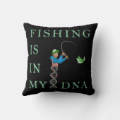魚釣りは私のDNAに入っている クッション (裏面)