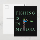 魚釣りは私のDNAに入っている ポストカード (正面/裏面)