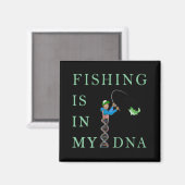 魚釣りは私のDNAに入っている マグネット (正面/裏面)