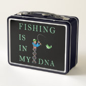 魚釣りは私のDNAに入っている メタルランチボックス (裏面)
