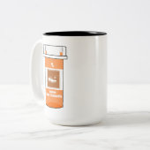 魚釣りは薬 ツートーンマグカップ (正面左)