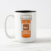 魚釣りは薬 ツートーンマグカップ (左)