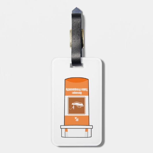 魚釣りは薬 ラゲッジタグ (裏面縦)