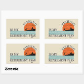 魚釣りは退職計画だ 長方形シール (シート)