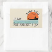 魚釣りは退職計画だ 長方形シール (バッグ)