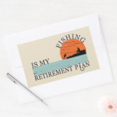 魚釣りは退職計画だ 長方形シール (封筒)