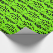 魚釣りは魚がとても大きかったおもしろい ラッピングペーパー (角)