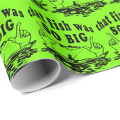 魚釣りは魚がとても大きかったおもしろい ラッピングペーパー (ロールコーナー)
