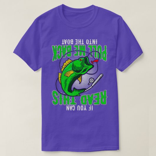 魚釣りもしこ読こで私を引き戻す Tシャツ (デザイン正面)