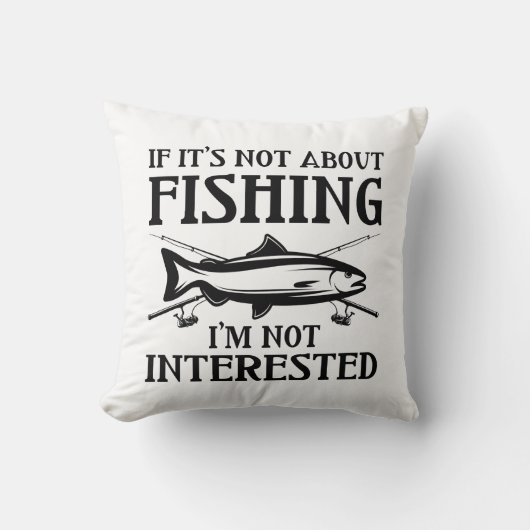 魚釣りもしではない クッション (正面)