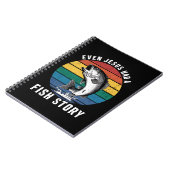 魚釣りもイエス様は魚の物語ベースの魚を持っていたおもしろい ノートブック (左側)