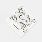 魚釣りやウェディングをテーマにした魚釣り愛好家 スタンダードランチョンナプキン (角)