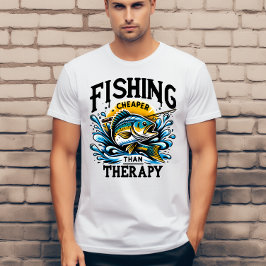 魚釣りより安いセラピー Tシャツ