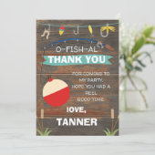 魚釣りをテーマにした誕生日サンキューカード 招待状 (スタンド正面)