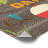 魚釣りをテーマにした誕生日パーティーのサイン8x10インチ ポスター (角)