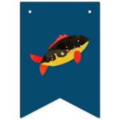 魚釣りをテーマにした誕生日フォトバナー バンティングフラッグ (第1の旗)