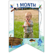 魚釣りをテーマにした誕生日フォトバナー バンティングフラッグ (第3の旗)