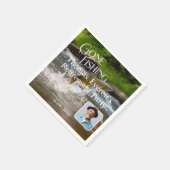 魚釣りをテーマにした退職パーティー スタンダードカクテルナプキン (角)