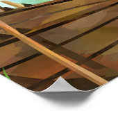 魚釣りをテーマにしたOフィッシュの誕生日の歓迎サイン ポスター (角)