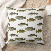 魚釣りをテーマにしたWalleye Bass Anglerメンズパターン クッション (ブランケット)