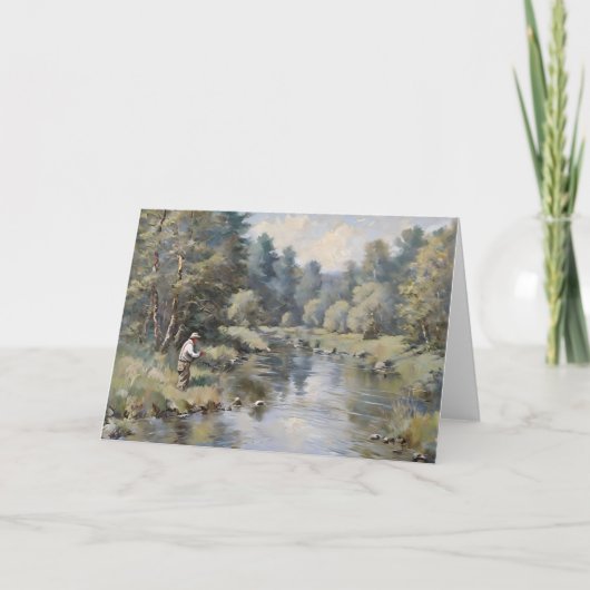 魚釣りをテーマにカスタマイズ空白の可能 カード (正面)