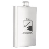 魚釣りをテーマパーソナライズされたにしたメタルフラスコ フラスク (右)