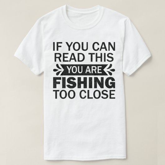 魚釣りを閉じる漁師パパ皮肉ことわざ Tシャツ (デザイン正面)