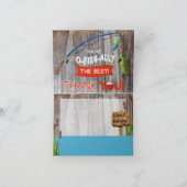 魚釣りアウトドアスマンをテーマにした有難う サンキューカード (内部)