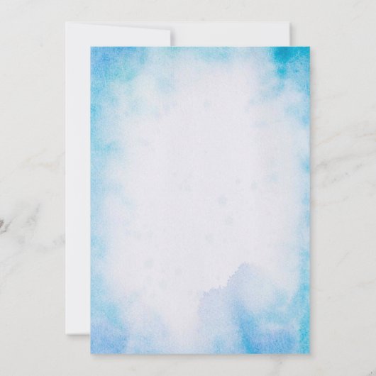 魚釣りアウトドアフィッシュサマーアニーエイジファースト誕生日 招待状 (裏面)