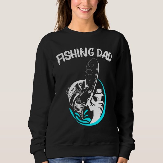 魚釣りアクールート男性へパパフィッシャーフィッシュフックB スウェットシャツ (正面)
