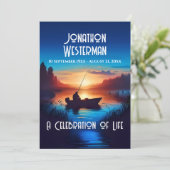 魚釣りアットサンセットお祝いオブライフ 招待状 (スタンド正面)