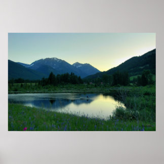 魚釣りアットサンセット ポスター