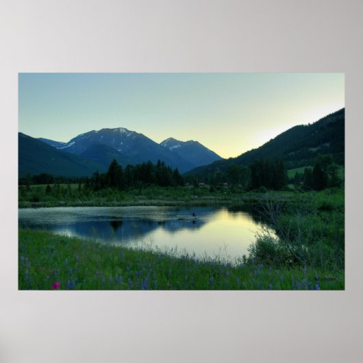 魚釣りアットサンセット ポスター (正面)