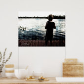 魚釣りアットサンセット ポスター (キッチン)