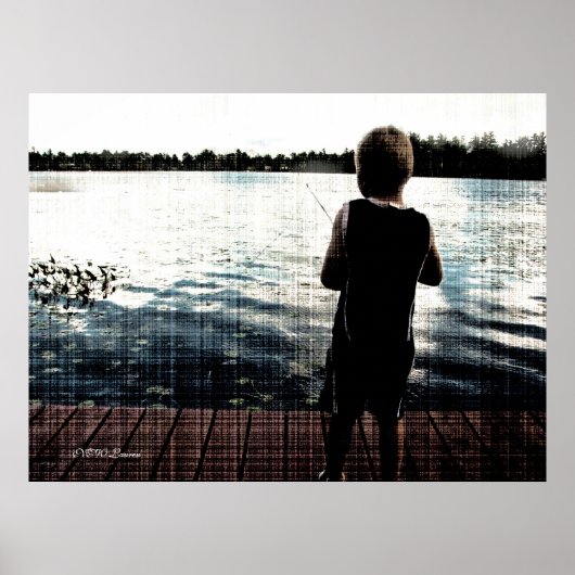 魚釣りアットサンセット ポスター (正面)