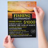 魚釣りアットサンライズ魚釣り大会イベント チラシ (手)