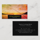 魚釣りアットサンライズ，フィッシャーマン，魚釣りストア 名刺 (正面/裏面)