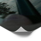 魚釣りアットデュスクプリント ポスター (角)