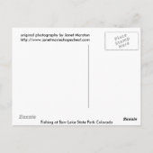 魚釣りアットバーレイク州パークコロラド ポストカード (裏面)