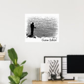 魚釣りアットレイク ポスター (ホームオフィス)