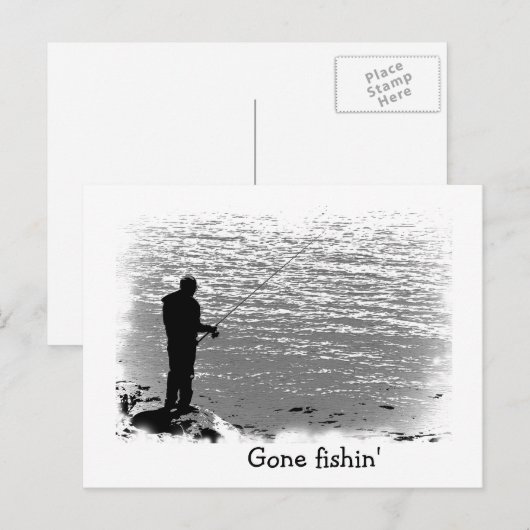 魚釣りアットレイク ポストカード (正面/裏面)