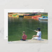 「魚釣りアットレイク」写真はがき ポストカード (正面/裏面)